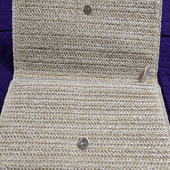 NWOT CHRISTIAN DIOR BEAUTY RAFFIA TROUSSE WICKER POUCH - Picture 3 of 6